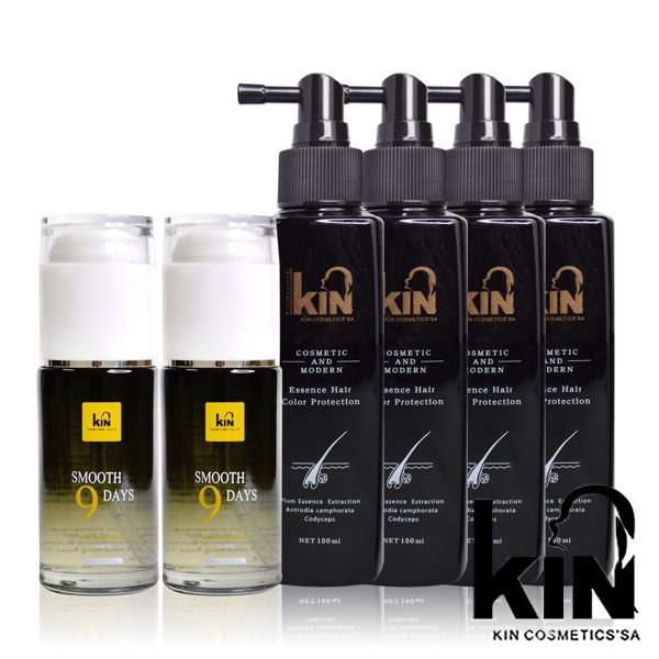 KIN卡碧絲 滑九天月見草養髮六入組(頭皮精華液150ml×4+髮香水48ml×2)【5295 我愛購物】