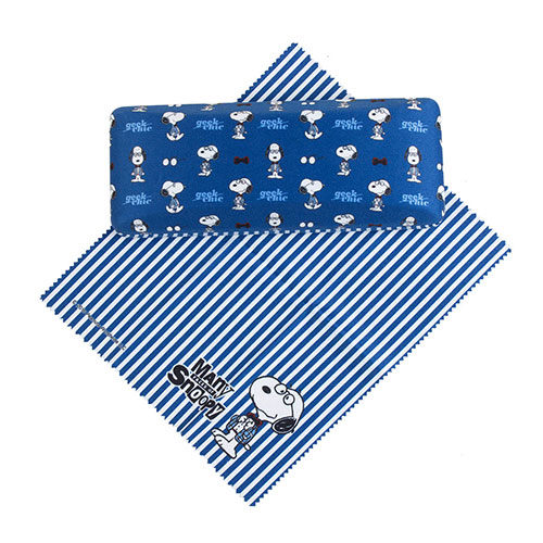 《Marimo》SNOOPY角色扮演系列方型眼鏡收納盒附拭鏡布(西裝紳士)_FT83312