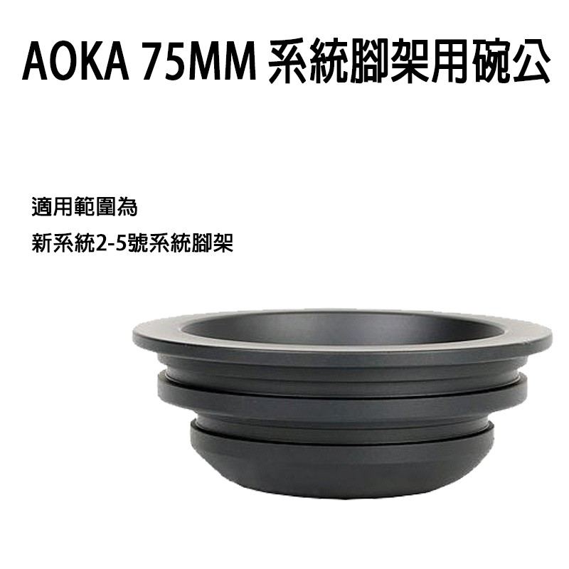 AOKA 75mm 碗公．同GITZO GS3321V75．適用GITZO 大三叉系列所有腳架型號 ~總代理六年保固~產品規格：●75mm 大三叉系統腳架用碗公●同GITZO GS3321V75●新款
