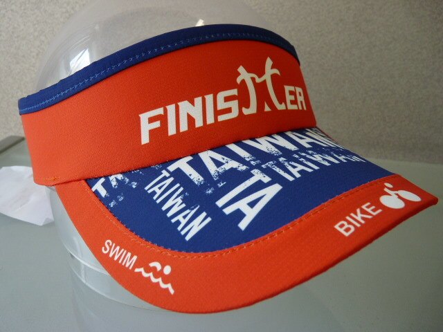 騎跑泳/勇者-鐵人選手最愛SWIM/BIKE/RUN示意圖 FINISHER-國旗紅/藍中空帽.HEADSWEATS汗淂