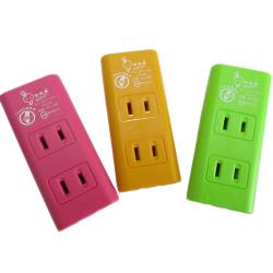 ◎◆圓形孔設計方便吊掛使用|◎◆防脫線槽設計|◎商品名稱:台灣製~電精靈電源節能環保分接器/插座DL-16C(2入隨機出貨)線長:1.8米以下孔數:2孔延長線插座數:3插座電源開關:1切適用電壓:11