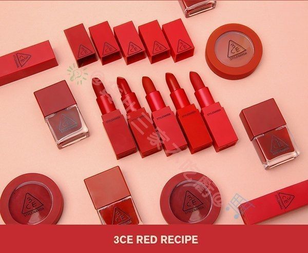 3CE Red RECIPE唇膏 5色 口紅 唇蜜 護唇膏 顯色 護唇膏 唇筆 唇秞 染唇液