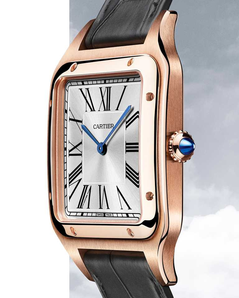 CARTIER「Santos-Dumont XL系列」腕錶，玫瑰K金錶殼，錶徑46mm╱478,000元。（圖╱CARTIER提供）