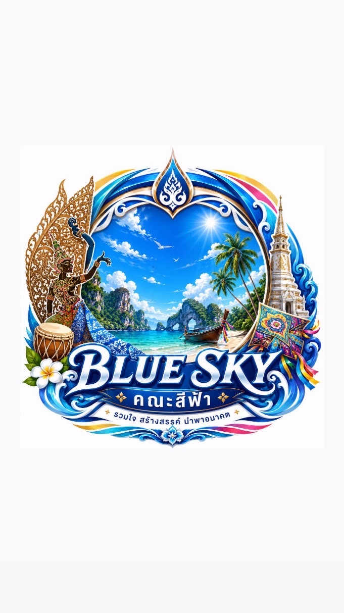 ขบวนถือป้าย Blue sky