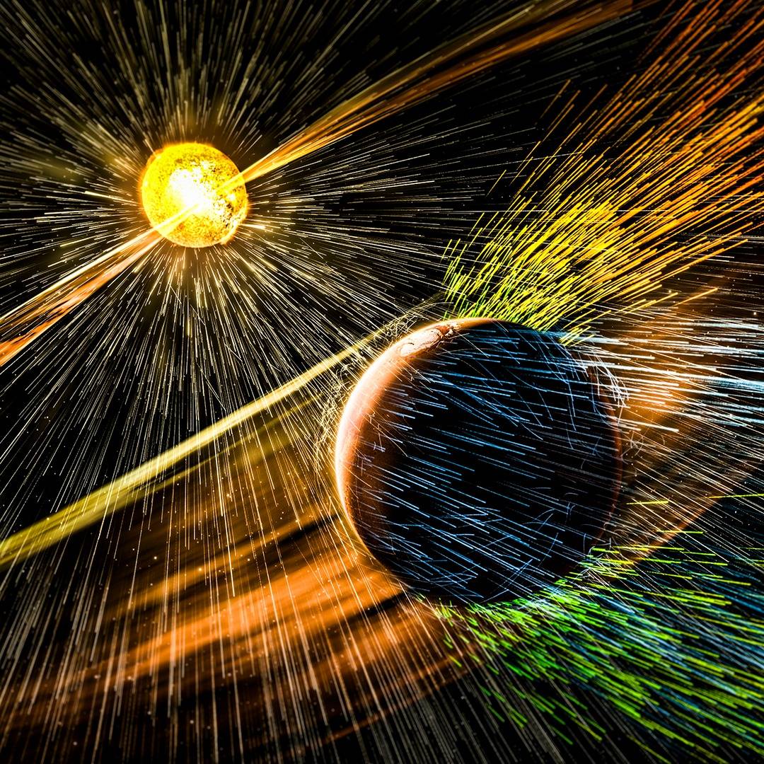 Mars’ Atmosphere Expansion: Rare Solar Wind Event Discovered by NASA’s MAVEN