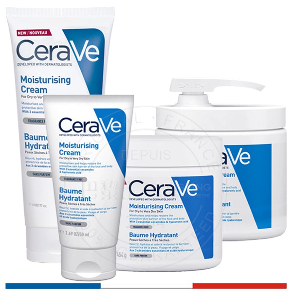 【商品規格】■ 產品名稱：CeraVe 長效潤澤修護霜■ 原文名稱：Baume Hydratant■ 規格容量：50ml / 177ml / 454g■ 保存期限：以原廠標示為主，一般保養品為製造日+