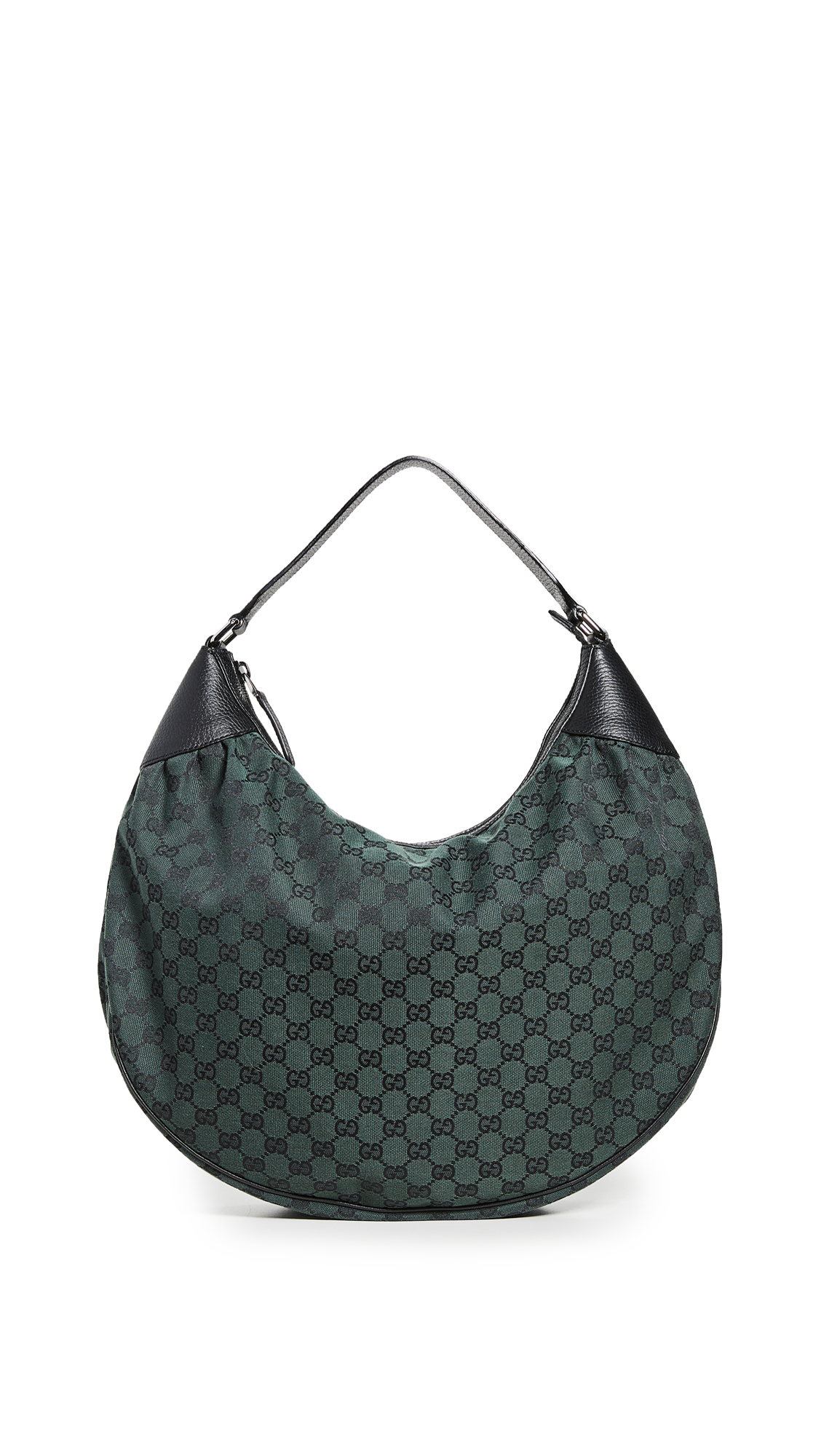 What Goes Around Comes Around Gucci Green Canvas Hobo Bag