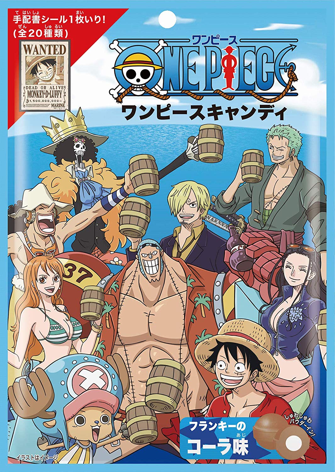 X射線【C012480】派伊 海賊王 ONE PIECE 可樂糖附貼紙，點心/零嘴/餅乾/糖果/韓國代購/日本糖果/零食/伴手禮/禮盒