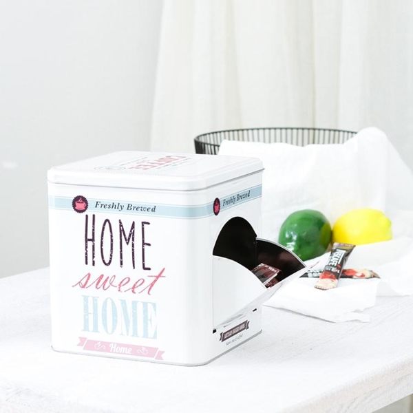 小鐵盒 大號有蓋收納鐵盒長款金屬盒咖啡盒家用餅干糖果零食收納罐鐵盒子 伊蘿鞋包精品店