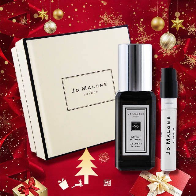 ◆尊貴黑瓶◆英國經典香氛品牌◆聖誕交換禮物規格:Jo Malone 沒藥與零陵香芳醇古龍水(9ml)Jo Malone 烏木與佛手柑針管香水(1.5ml)Jo Malone 禮盒(10.5X4.5X1