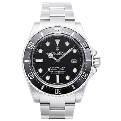 瑞士原廠平行輸入原廠3135型自動上鏈機芯防水深達1220米(4,000呎)單向旋轉60分鐘陶瓷刻度製成通過瑞士天文台認證之準確時計夜光刻度標記與指針型號：116600