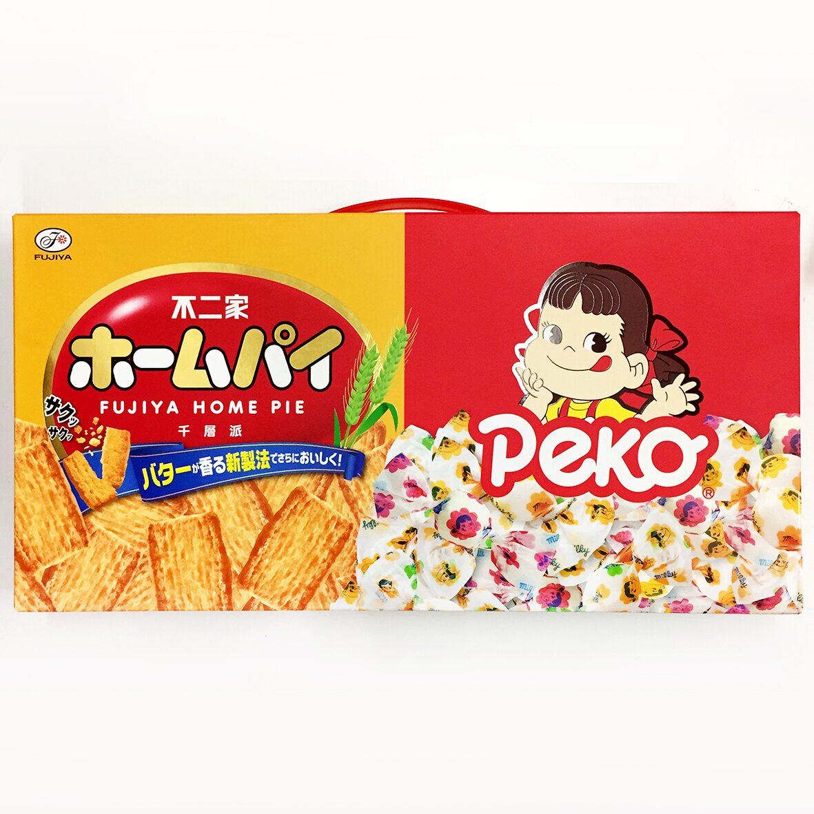 不二家 PEKO千層派牛奶糖雙喜禮盒 460g