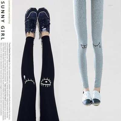 ***Sunny Girl***[PN0014]韓國stylenanda 原單日式趣味卡通大眼睛 淚滴印花棉質 內搭褲