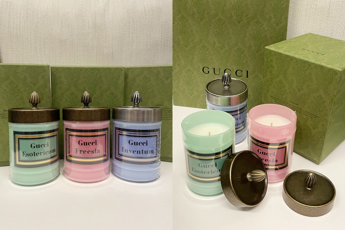 全新「Gucci Décor 浪漫主義家飾系列」不僅推出絕美香氛蠟燭，右滑還有更多家飾介紹！