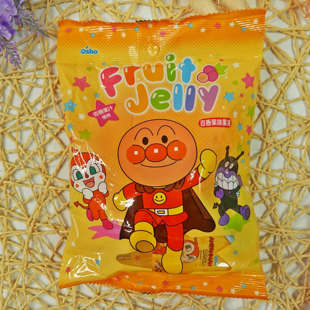 O'SHO麵包超人果凍-百香果 192g(8入)【4714827030091】(台灣果凍)
