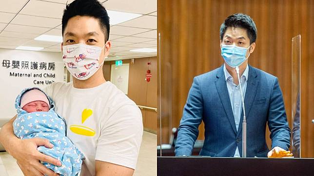 蔣萬安升格二寶爸。（圖／翻攝自蔣萬安臉書）