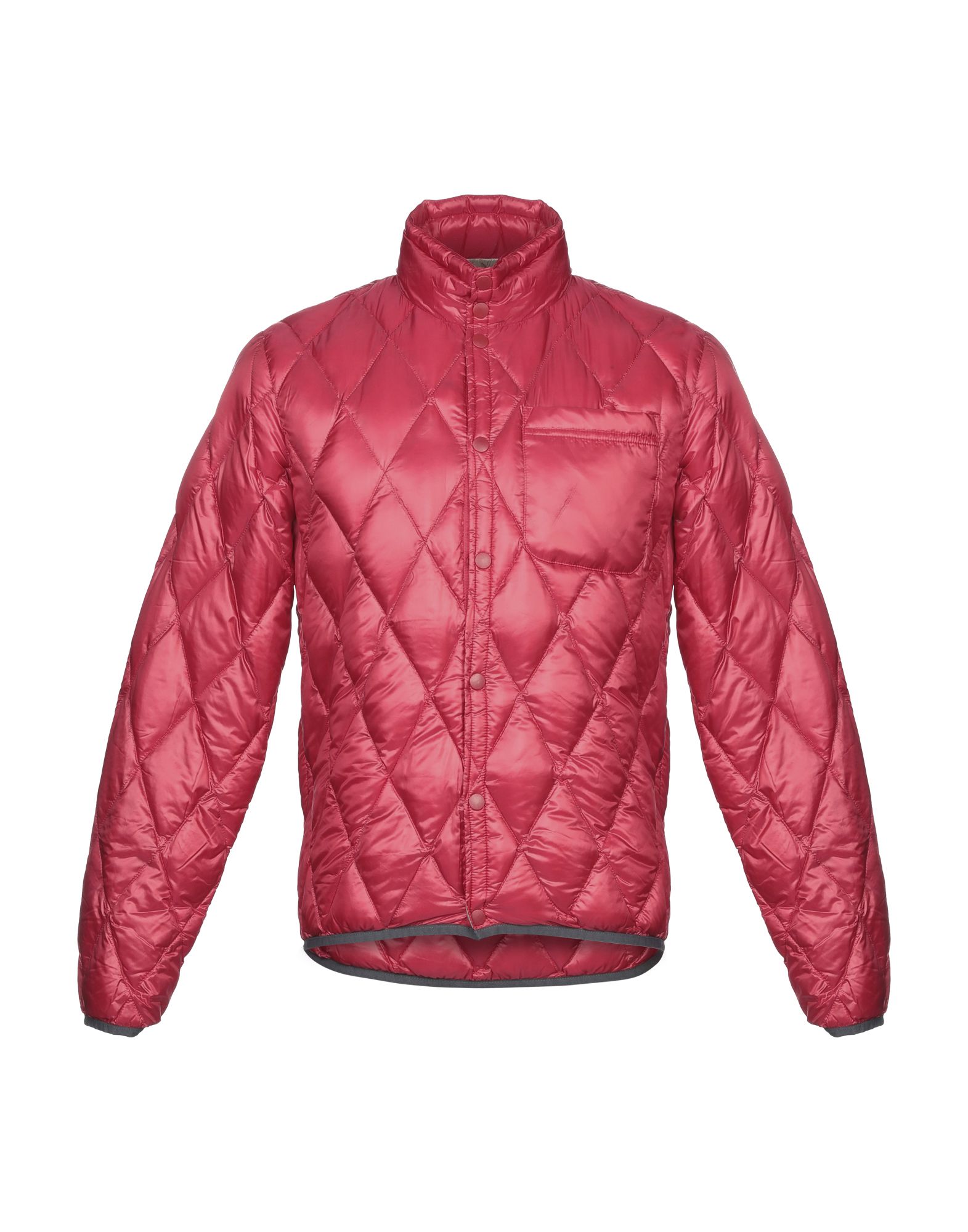 quilted, techno fabric, no appliqués, basic solid color, single-breasted, snap button fastening, tur