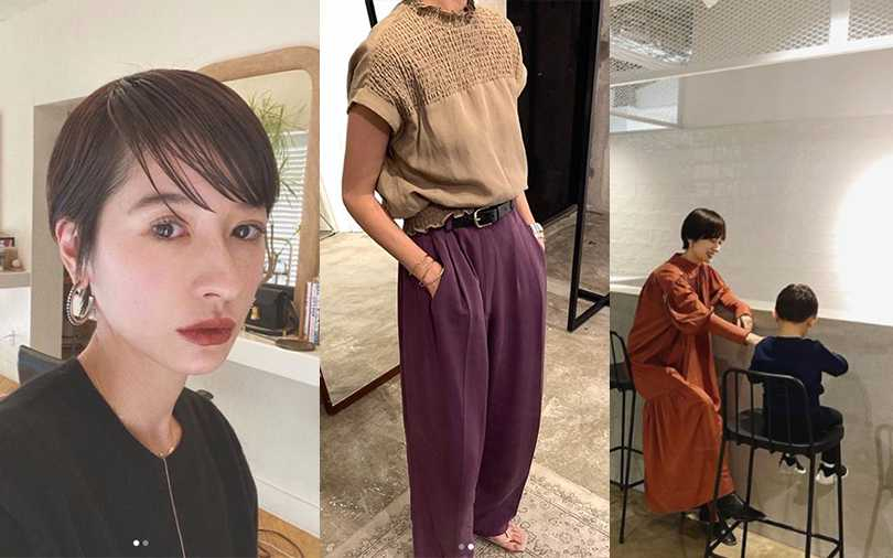 紫紅、磚紅色穿搭一樣俱備喜氣，卻比正紅色更時髦百搭。（圖／ena1123 IG）