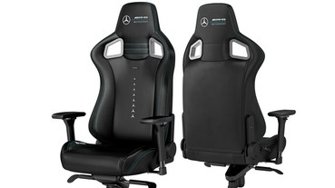 德國品牌noblechairs 獲得 Mercedes-AMG 電競團隊授權，在台推出聯名賽車電競椅，售價 NT$18,800 元