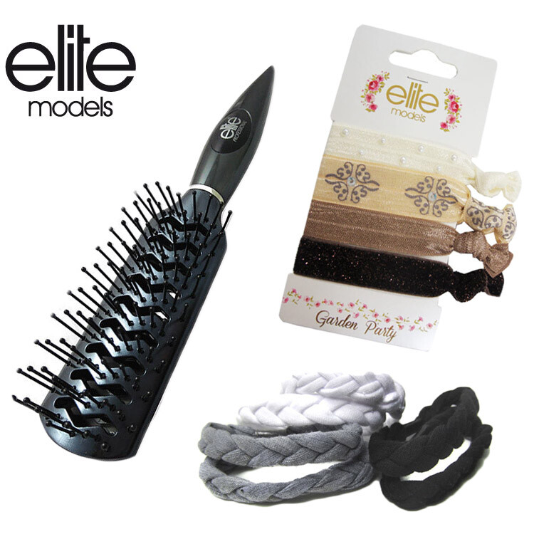 olina法國elite 俏美人亮髮3件組(巧魅風情吹風梳+髮圈(大腸圈)+garden髮帶) elite 法國專業美妝美髮專業 法國專業美妝品牌