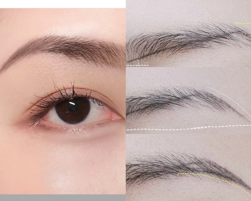 歐美挑眉眉型畫法教學1：眉頭眉峰連成一線