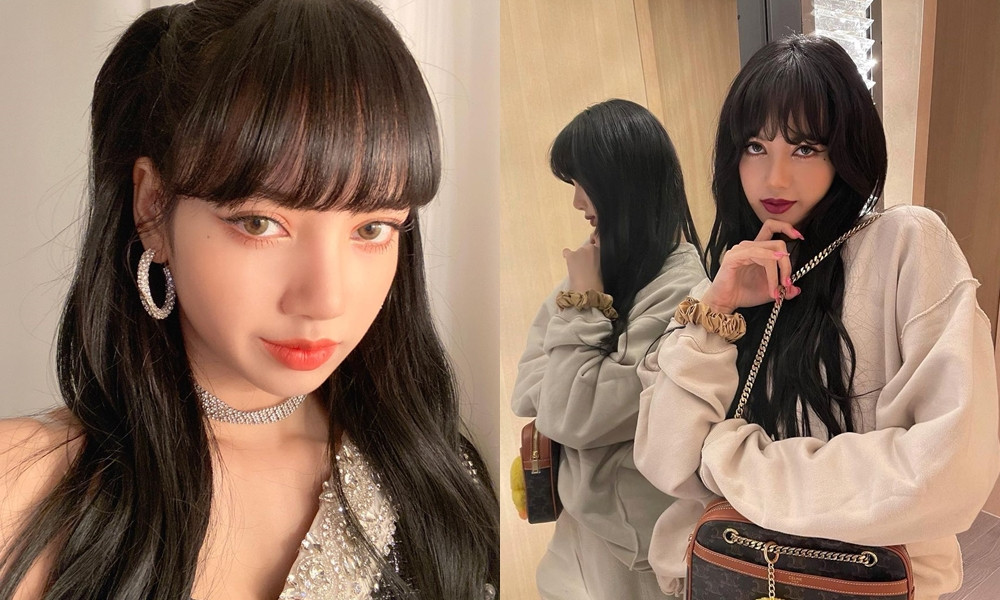 BLACKPINK Lisa經典髮型3：黑長髮