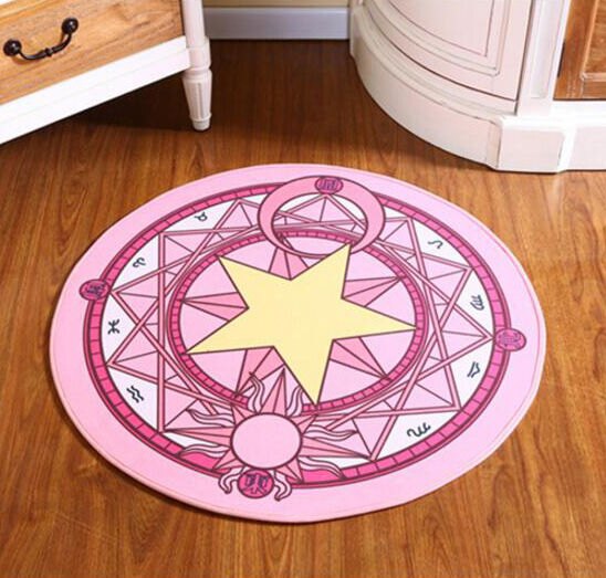 庫洛魔法使魔法陣地毯/地墊/腳踏墊/防滑墊/小櫻/木之本櫻/可魯/交換禮物/聖誕禮物/房間擺設【葉子小舖】