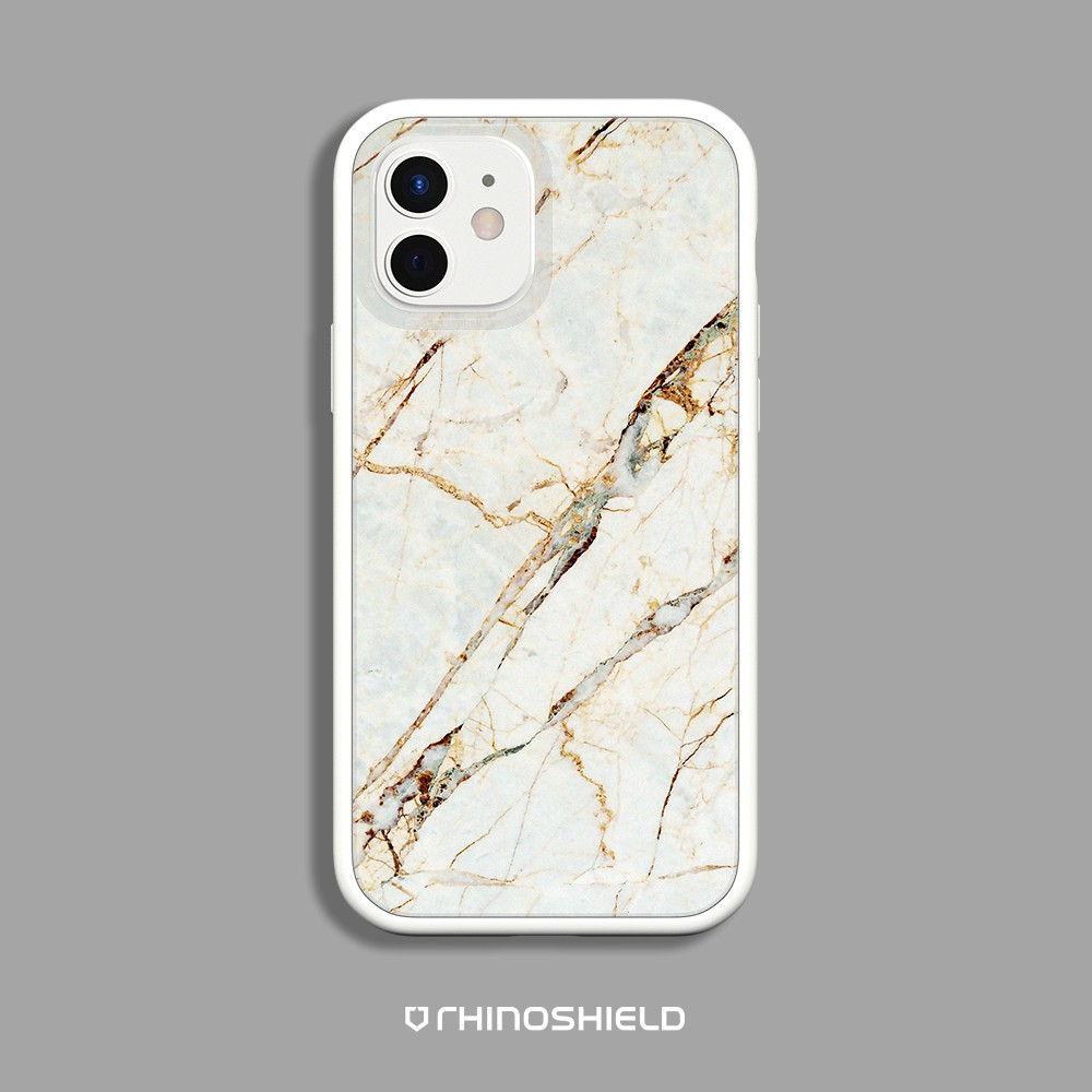 犀牛盾 適用iPhone Mod NX邊框背蓋手機殼∣獨家設計/質感石紋-黃色大理石-奢華金線