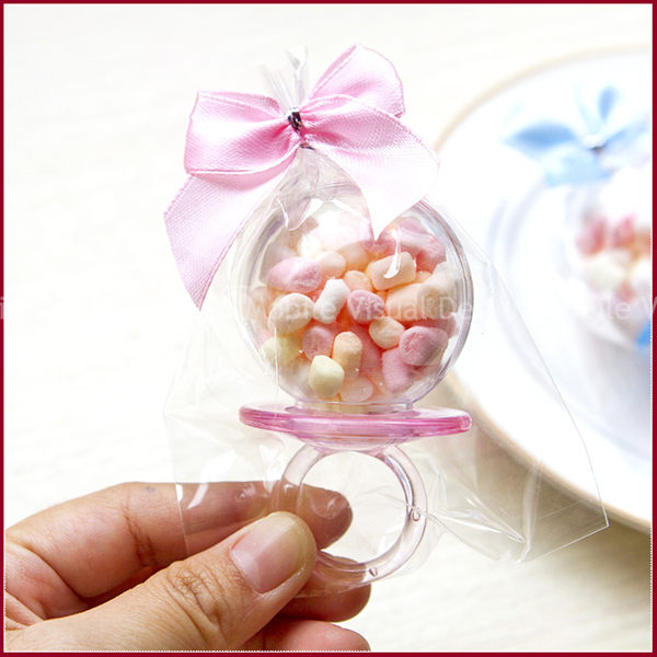 戒指奶嘴粉彩棉花糖(粉/藍 2色可挑)-生日分享/幼稚園禮物/兒童節/婚禮小物/禮贈品/幸福朵朵