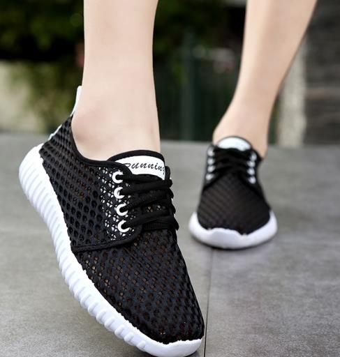布鞋女夏季網鞋平底縷空運動休閒鞋透氣網面舒適百搭媽媽鞋 aj16568【美鞋公社】