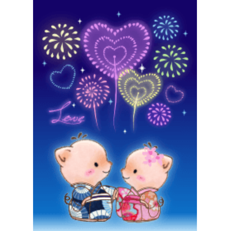 Little Pig Amy~Love the fireworks