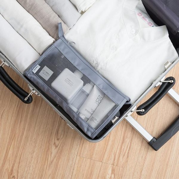 化妝包 旅行洗漱包女士防水旅游收納袋男便攜出差小戶外手提化妝品包簡約 【瑪麗蘇】