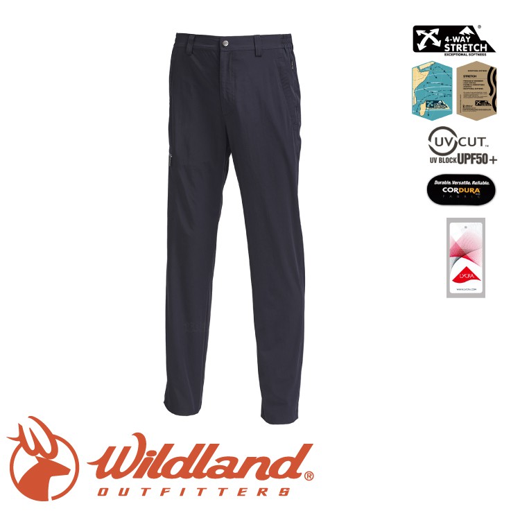 [現貨] Wildland 荒野 男 彈性Cordura抗UV功能長褲《深灰》/0A71322/工作褲/運動褲/休閒褲