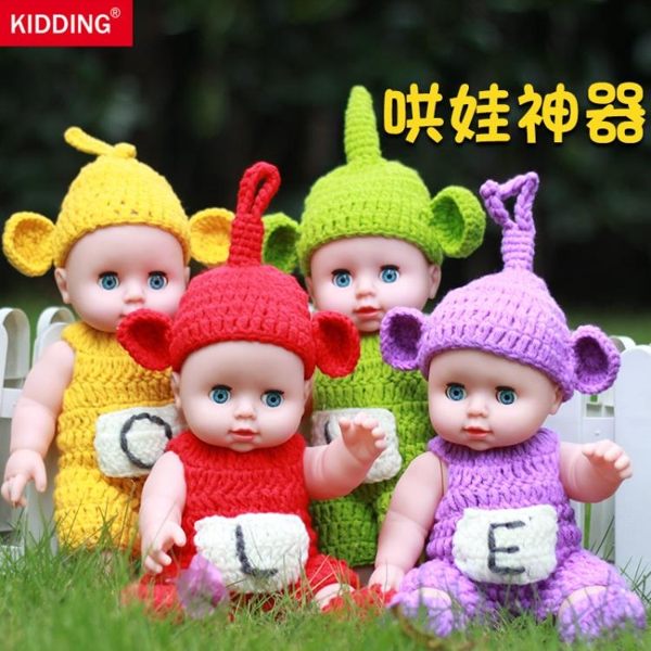 仿真眨眼嬰兒全軟膠寶寶矽膠會說話的睡眠洋娃娃智能兒童女孩玩具【快速出貨】