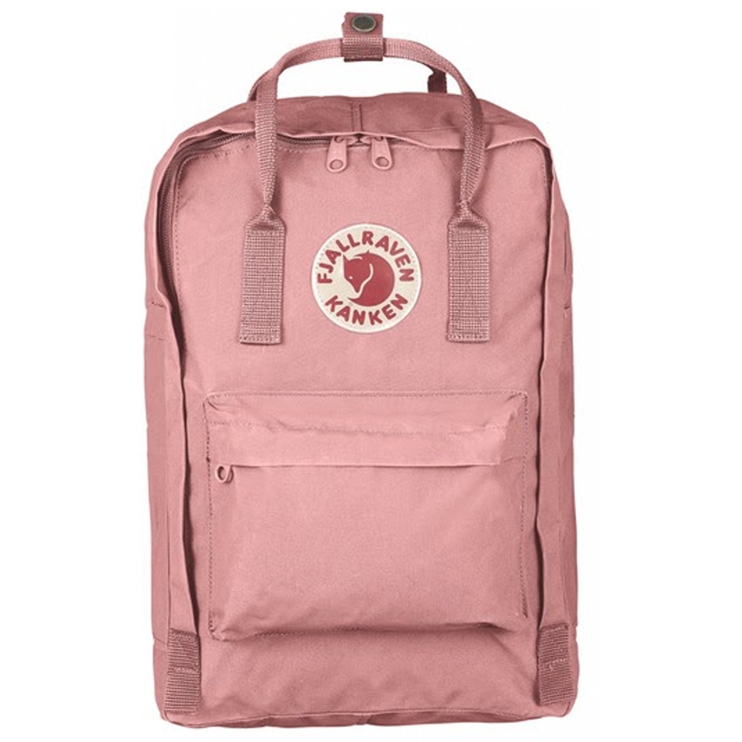 獨立拉鍊軟墊夾層，最大可收納至17吋筆電。。筆電收納尺寸上限：43 公分 x 30 公分 x 3公分。。寬版背帶附有軟墊設計，因應較大的負重需求。。由VinylonF所製成，讓Kånken既輕盈又防潑