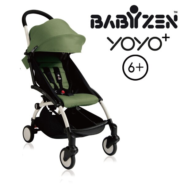 【第3代】法國 BABYZEN YOYO plus/YOYO+ 6m+嬰兒手推車(白骨架) 綠色