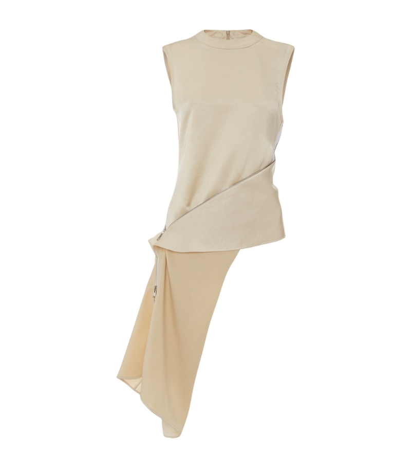 Jw Anderson Draped Zip Tank Top