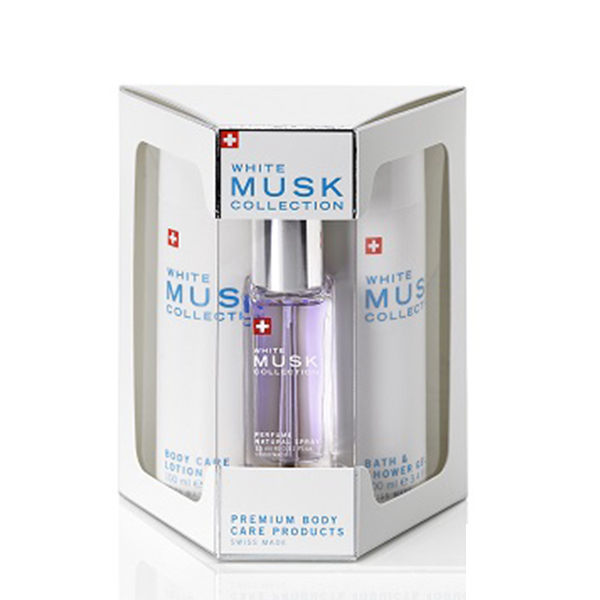 Musk Collection 瑞士 經典白麝香旅行組(淡香精15ml+身體乳100ml+沐浴露100ml (66406)【娜娜香水美妝】
