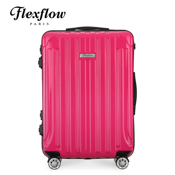 Flexflow 里昂系列 法國精品智能秤重 芭比桃紅 29吋 防爆拉鍊 旅行箱 行李箱