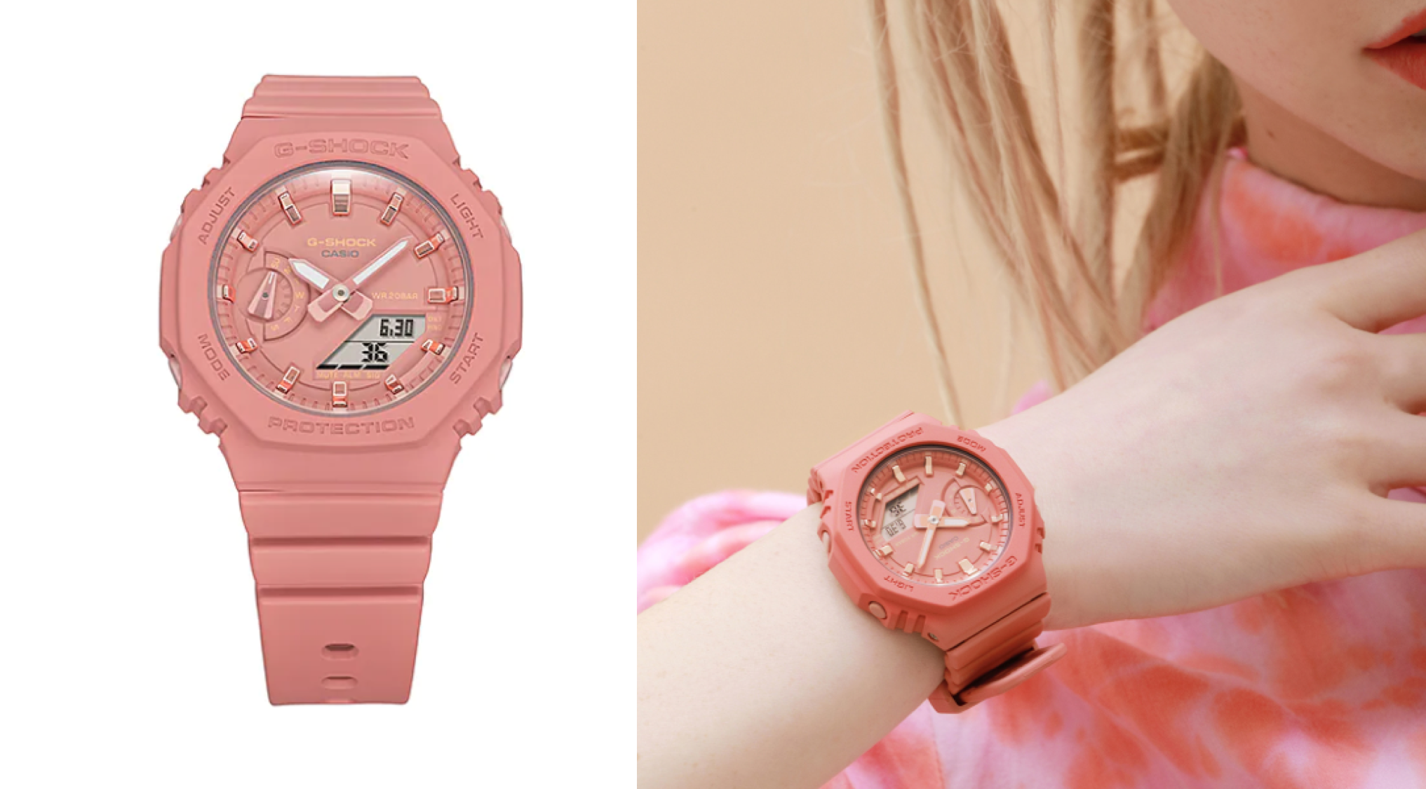 八角框極致時尚運動腕錶