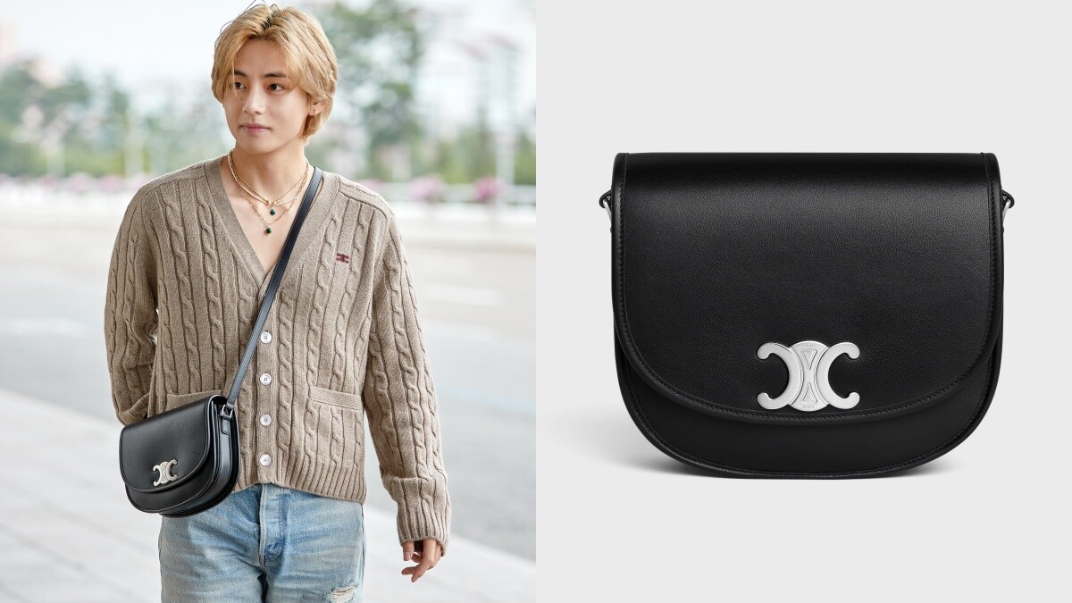 BTS V :CELINE BESACE TRIOMPHE中型手袋