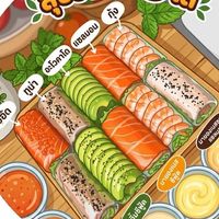 🌮🍣ซูซิทาโก้ & สปริงโรล🥬🥒🥕🥑