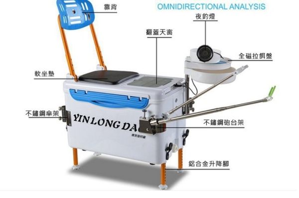 多功能釣魚冰箱保冷箱冰桶釣魚座椅釣竿支架