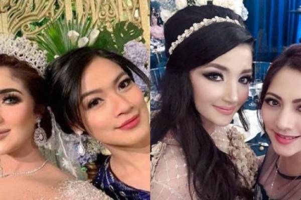 12 Gaya Cetar Selebriti Hadiri Resepsi Kedua Tania Nadira