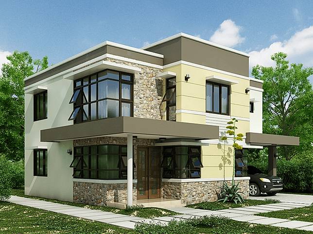 Ide Model Desain Rumah Full Batu Alam Terlihat Keren 