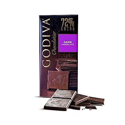 GODIVA 72%黑巧克力(100g/片)