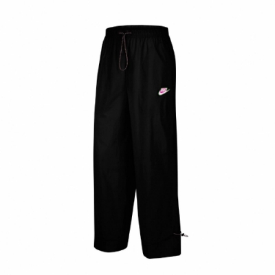 品牌: NIKE 型號: CU5980-010 NSW Icon Clash 特點: 寬褲 九分褲 流行 休閒 穿搭 抽繩 黑 粉
