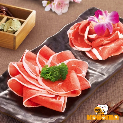 略帶點油花，肉片薄羊五花不肥膩，羊騷味較少 肉質爽口，營養價值高