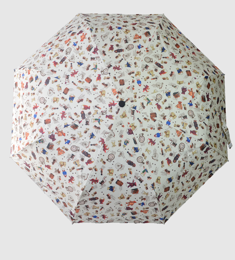 泰迪熊造型 黑膠防曬傘 自動傘 防紫外線 太陽傘 雨傘 遮陽傘 #642