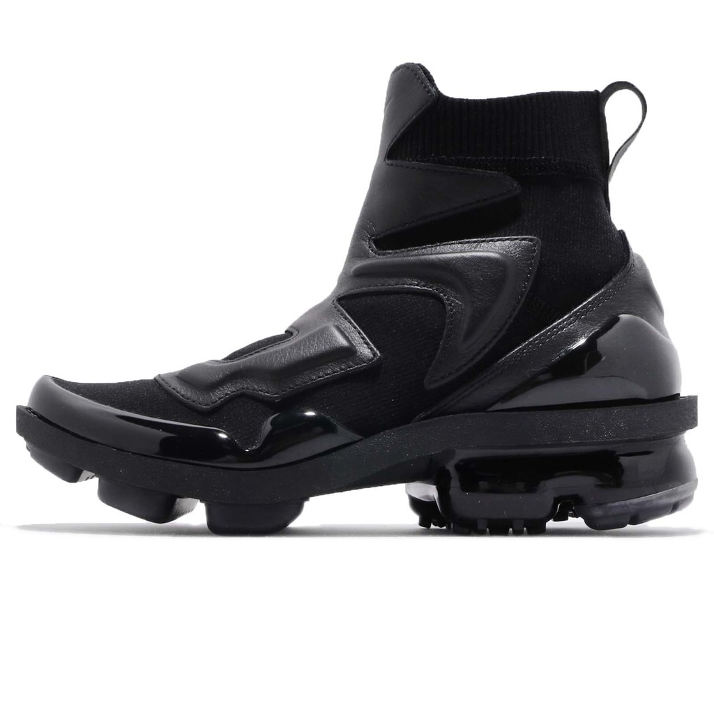 Nike Vapormax 黑 全黑 大氣墊 皮革鞋面 高筒 靴子 慢跑鞋 女鞋 AO4537-001 【ACS】